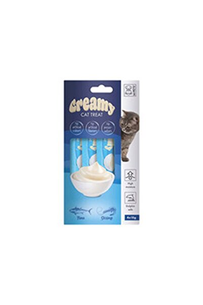 M-PETS Creamy Ton Balıklı&Karidesli Krema Kedi Ödülü 4*15Gr