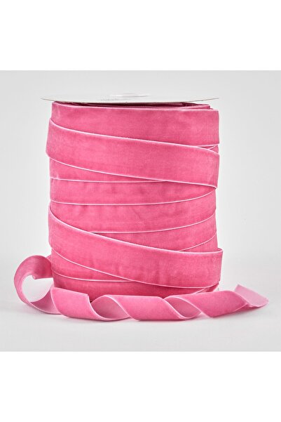 OEM Banda de Velur Catifea Roz 2.5 cm 45,72 m