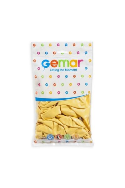 Gemar Set 100 baloane din latex, G 90, Galben bebeluș
