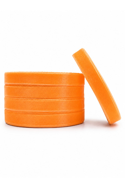 OEM Orange Organza Ribbon Top Bottom Set 1 cm 45.72 m