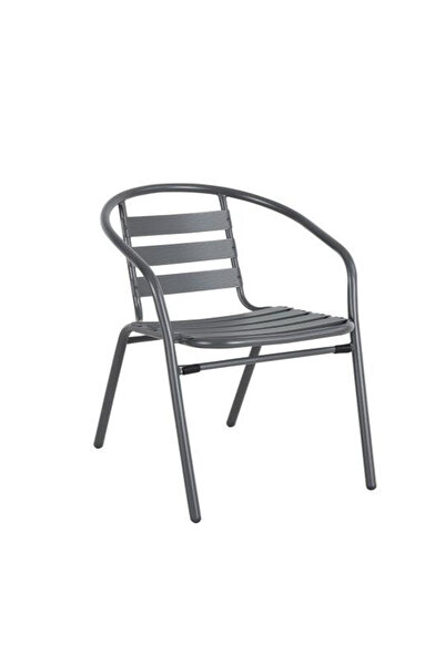 ArteLibre Μεταλλική Πολυθρόνα Γκρι Ουρανός 54x62x74εκ.