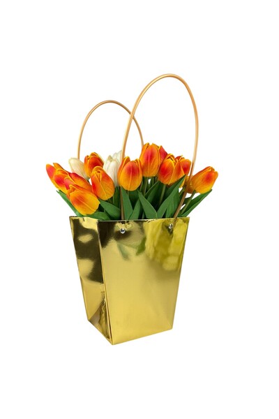 OEM Set Pachete pentru Flori Hârtie Auriu 17x20x11.5