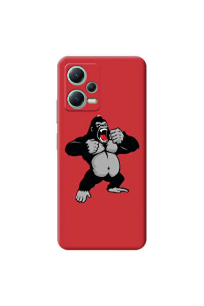 Other Xiaomi Redmi Note 12 Pro 5G Angry Gorilla2 Red Colored Silicone TPU Θήκη
