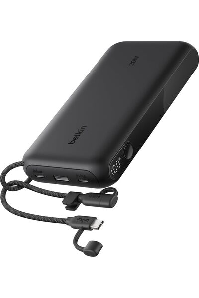 Belkin USB-C Portable Charger, 20,000mAh Dual USB C and Type-A Ports, Battery...