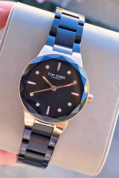 Tom Jones London Women's Watch Black Rose Color Original Steel 3Atm Waterproo...