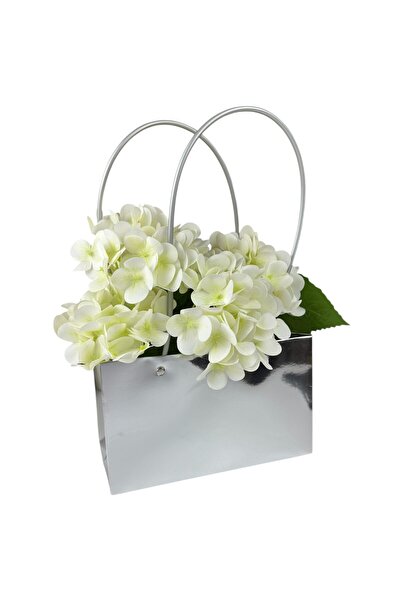 OEM Silver Paper Flower Package Top Bottom Set 22x13x10 cm