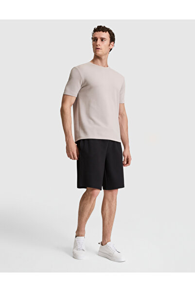 Pierre Cardin Black Comfort Fit Knitted Shorts 50332490-Vr046