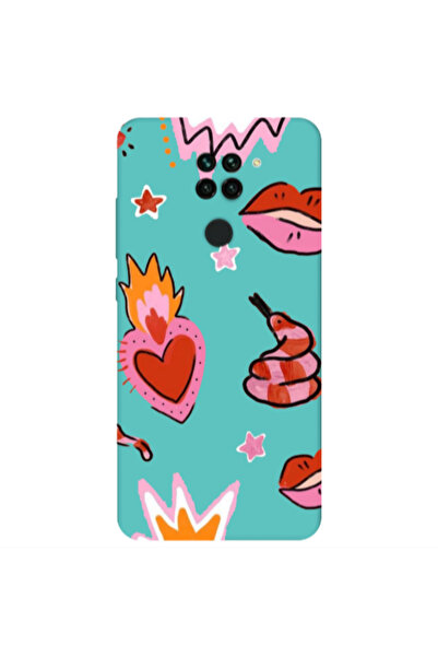 Other Xiaomi Redmi Note 9 Snake heart Turquoise Colored Silicone TPU Θήκη