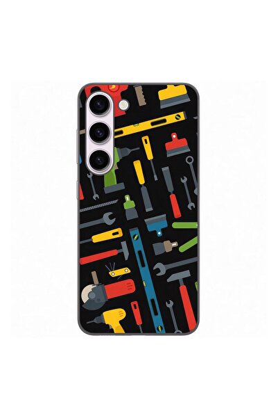 OEM Θήκη συμβατή με Samsung Galaxy S23 από σιλικόνη gel TPU με σχέδιο εργαλείων
