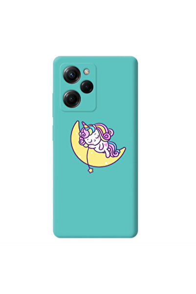 Other Xiaomi Poco X5 Pro Sleeping horse Turquoise Colored Silicone TPU Θήκη