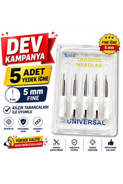 Sanse 5 mm Fine Kılçık Tabancası Yedek İğnesi 5 Adet – Universal Uyumlu