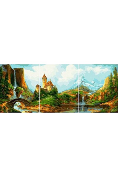 IPICASSO Set de 3 tablouri de pictat pe numere, cu ramă, Țara Poveștilor, 50x...