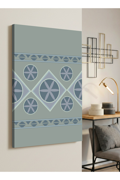 LOWHA Canvas Wall Art Stretched Over Wooden Frame with Geometric Modern Pattern