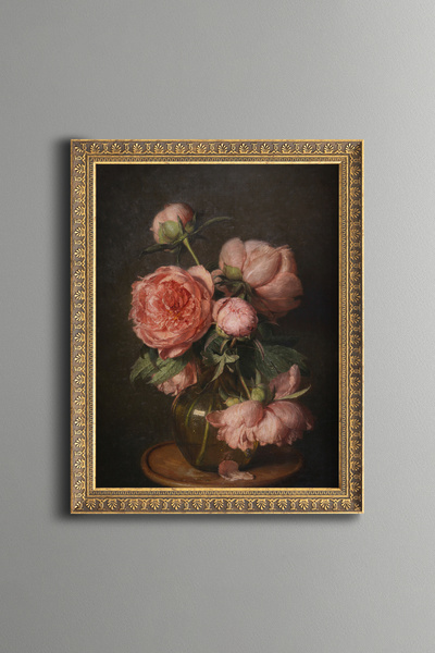 epiqart Peony - Vintage Patterned Painting - Fine Model