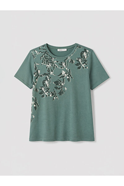 LC Waikiki Peak New Season Crew Neck Patterned Women's T-Shirt