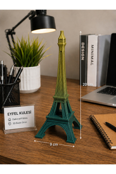 Mak3D Studio 3D Baskı Eyfel Kulesi Dekoratif Hediyelik Biblo | Ev ve Ofis Mas...