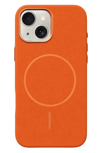 Joko Spt-Gld iPhone 15 Luno Leather Magsafe Cover (225657) - Orange