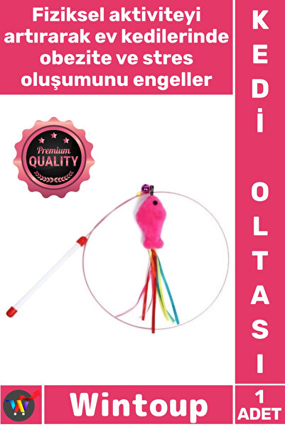 Wintoup # Cat Fishing Rod Interactive Fun Durable Hunting Instinctual Exercis...
