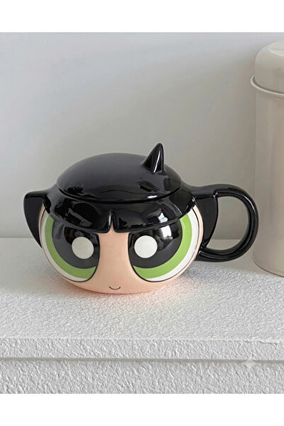 Mihristore Powerpuff Siyah Kupa Powerpuff Girls Buttercup Kupa Arkadaşa Hediye