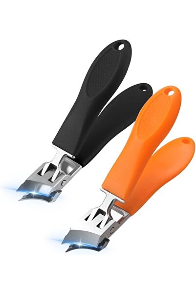 Arabest 2-Piece Wide Jaw Anti-Splash Toe Nail Clippers,Ultra-Sharp Slanted St...