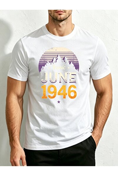 BASEPULSE Retro Vintage, Men's T-Shirt, Iconic June 1946 Mountain Design, Her...