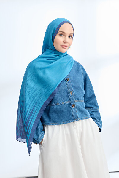 ARMANDA Elegant Harmony Linora Pattern Shawl - Ocean