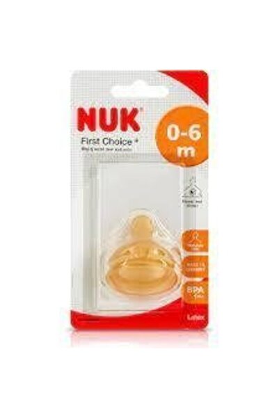Nuk First Choice+ Θηλή Καουτσούκ Μ (Μεσαία Οπή για Γάλα) με Βαλβίδα 0-6 Μηνών...