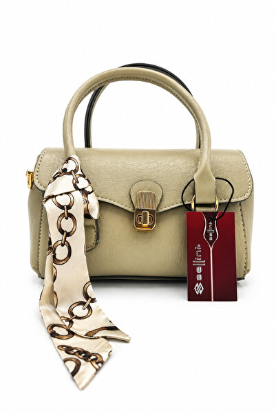 Sellini Eve Flor Green Women's Hand and Shoulder Bag with Lock Mechanism Styl...
