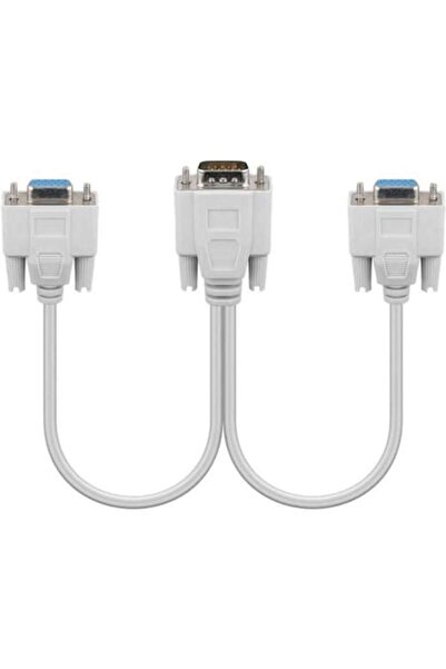 Generic Splitter VGA 15 pini tată la 2x VGA mamă 15 pini crem