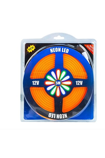 K KATHODE Bandă LED neon, flexibilă, 5m, 12V, Portocalie (sursa de alimentare...