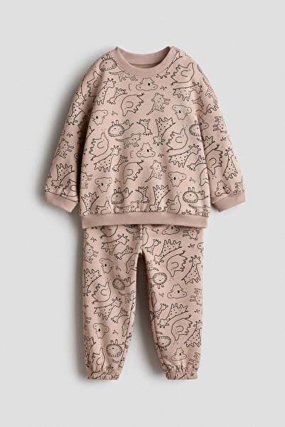 H&M 2-piece printed sweatshirt set
