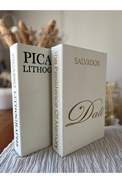 Velzade Home Kumaş Dekoratif Kitap Kutusu Seti 2'li - DAL & PCA - Gizli Sakla...