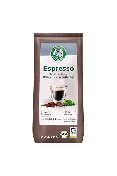 Lebensbaum Cafea Solea espresso macinata decofeinizata,