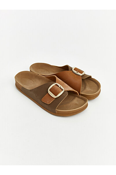 LC Waikiki Ozmarka New Season Leather Look Women's Slippers