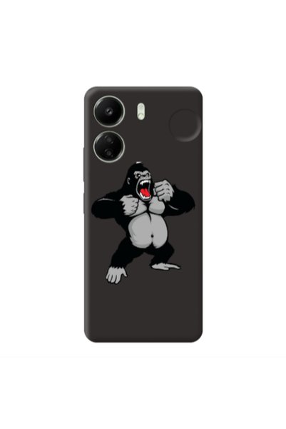 Other Xiaomi Redmi 13C Angry Gorilla2 Black Colored Silicone TPU Θήκη