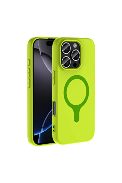 halkhouse İphone 16 Pro Max Kılıf Kamera Korumalı M-Safe Şarj Özellikli Kadif...