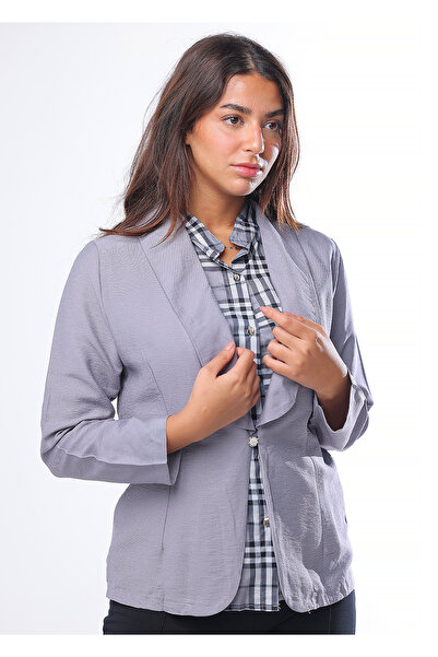 BRATO Two-Piece Jacket with Plaid Pattern