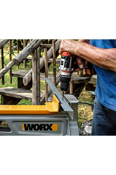 WORX Wx354.9 20Volt Kömürsüz Profesyonel Darbeli Şarjlı Matkap (Akü Dahil Değildir)