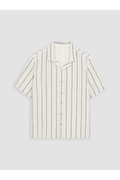 LC Waikiki Rmz Gi̇yi̇m Farkiyla Striped Boys' Shirt