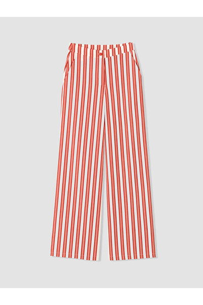 LC Waikiki TexX Store Kalitesi Çizgili Poplin Kadın Pantolon
