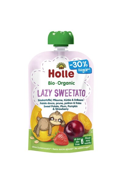 Holle Piure din cartof dulce prune dovleac si capsuni pentru copii 6 luni far...