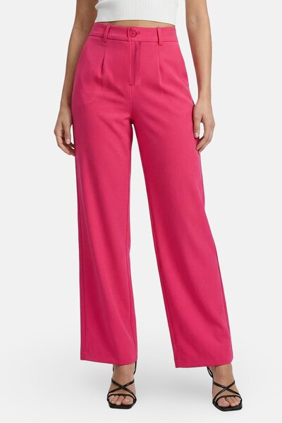 Don't Call Me Jennyfer Women Regular Fit Solid Palazzo Pants, Pink