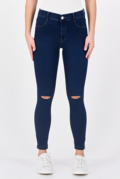 DOROTHY PERKINS Women Petite Fit Washed Stretchable Jeans, Navy
