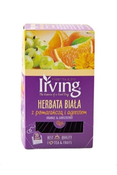 Irving Ceai Alb Portocale si Agrise 20 plic x 1.5g