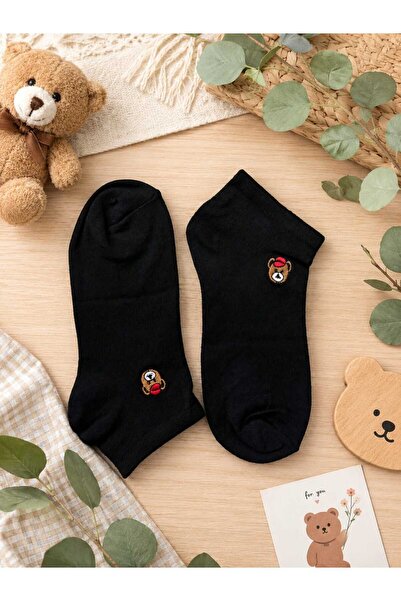your trend socks 12 Çift Kadın Dikişsiz Bambu Patik Çorap, Terletmeyen, Kokusuz, Pamuklu Çorap - Mevsimlik - Karışık Renk/Desen