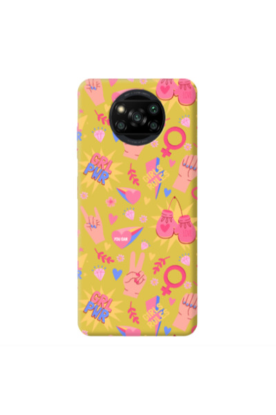 Other Xiaomi Poco X3 /X3 Pro Grl Pwr 2 Yellow Colored Silicone TPU Θήκη