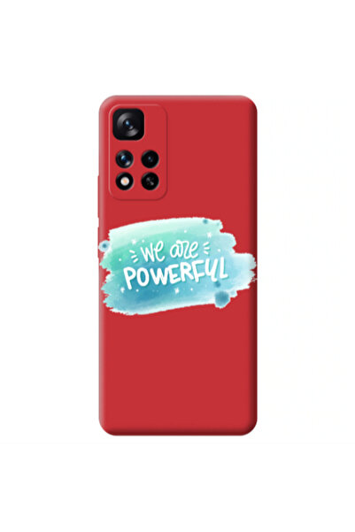 Other Xiaomi Redmi Note 11 Pro 5G We are Powerful Red Colored Silicone TPU Θήκη