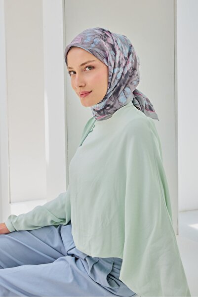 Silk Home Velora Scarf Fleur Gray