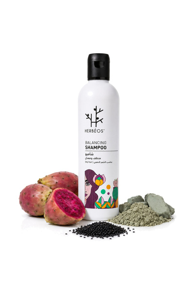 HERBÉOS Less Oily Roots, Healthier Hair — Herbeos Balancing Shampoo with Tuni...