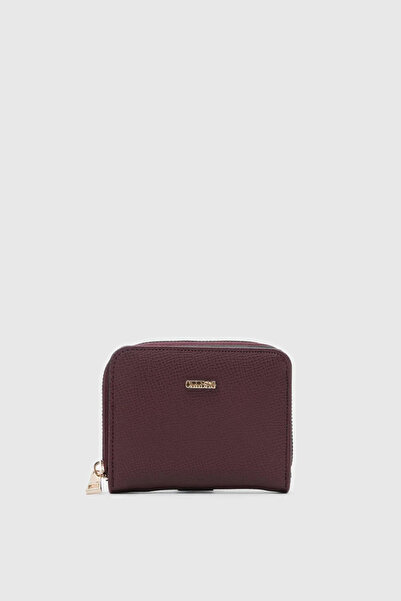 Lavora Bags محفظة تيدي المربعات - أحمر كلاريت